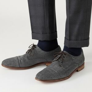 TAFT "The Kennedy" Grey Wool Dress Shoes - US 9 / EU 42 - Handcrafted in Spain